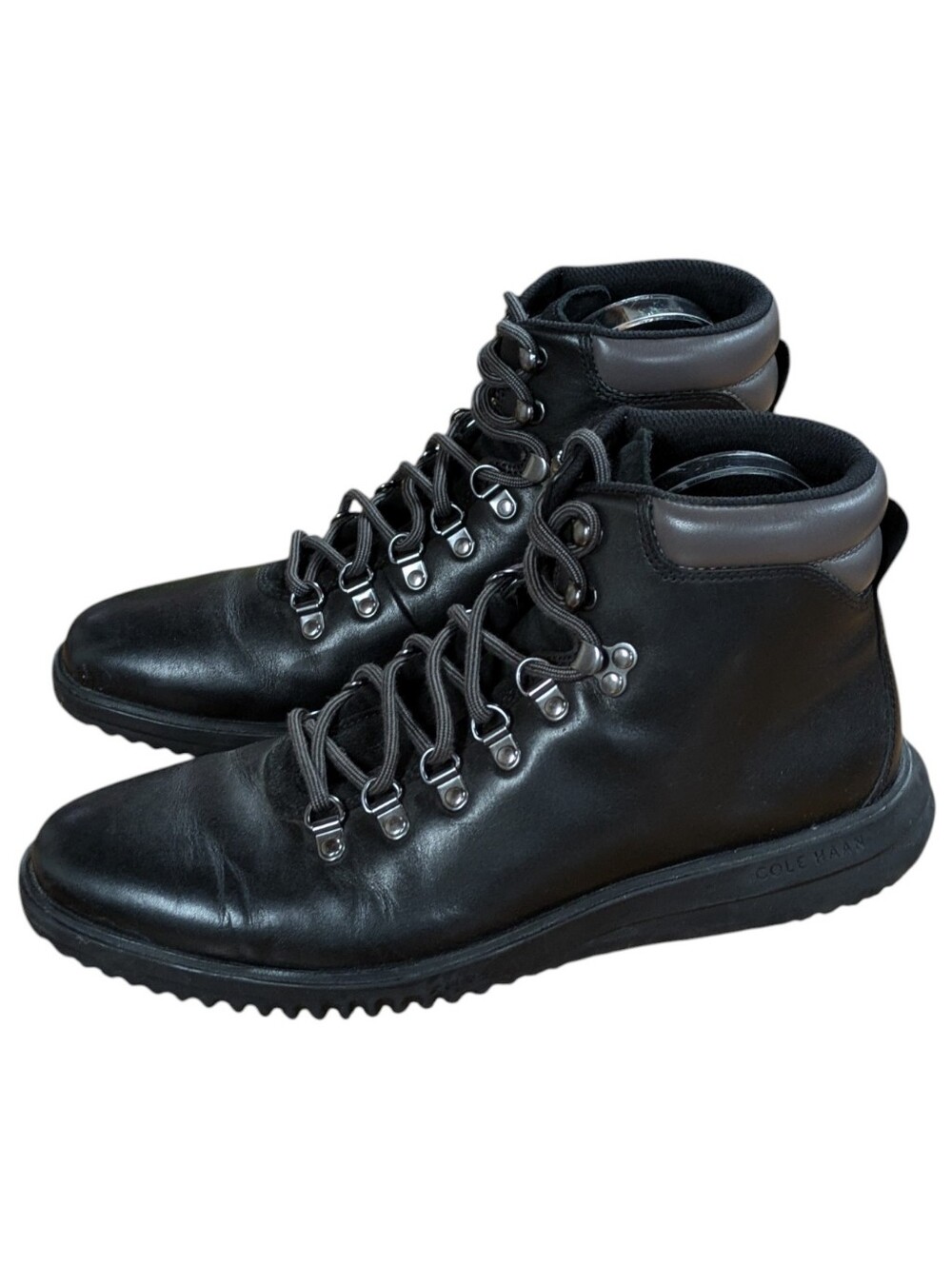 Cole Haan Grand+ Black Leather Boots Mens Size 10.5